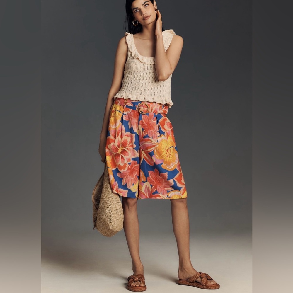 FARM RIO by Anthropologie Floral Bermuda Shorts